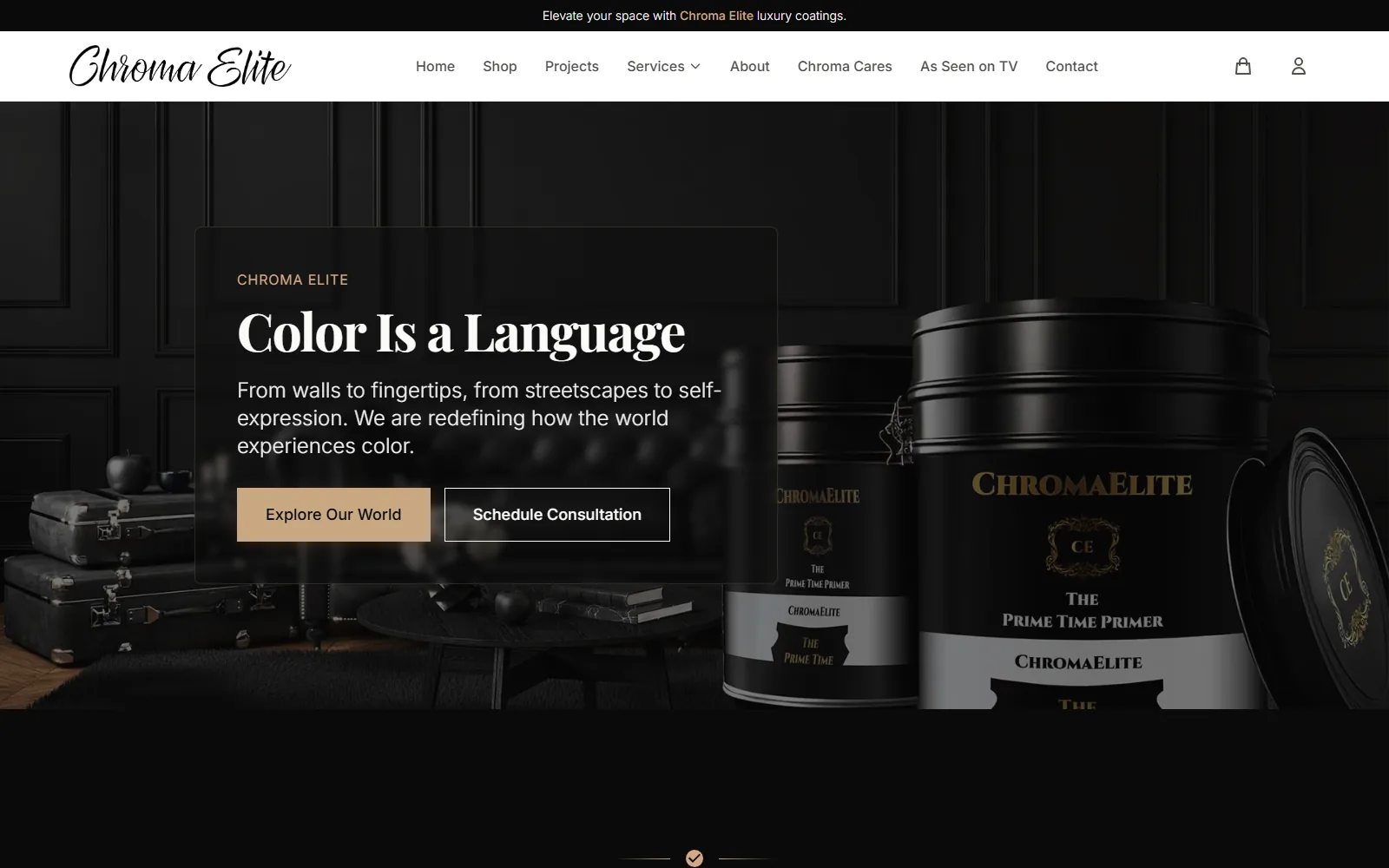 The Chroma Elite homepage